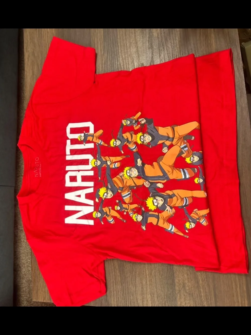 Red Naruto Graphic Kids T‑Shirt